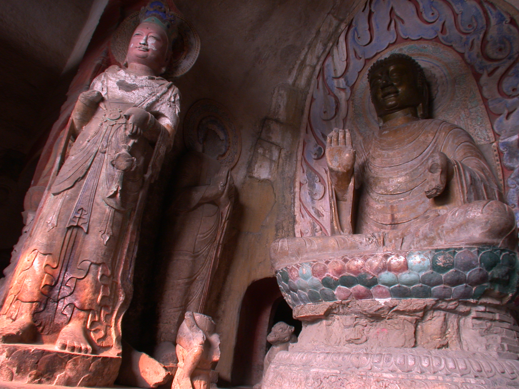 Xiangtangshan Middle Cave Buddha seated on lotus throne