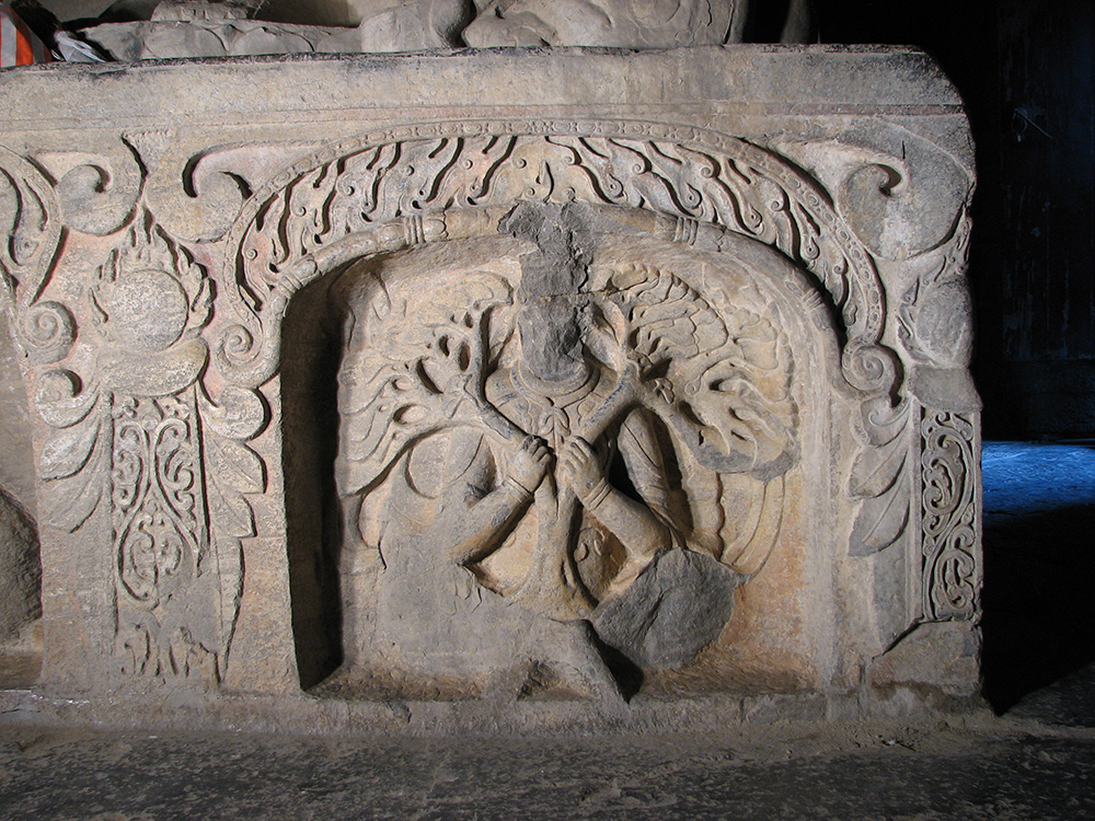 Xiangtangshan North Cave central pillar south, Tree Spirit King