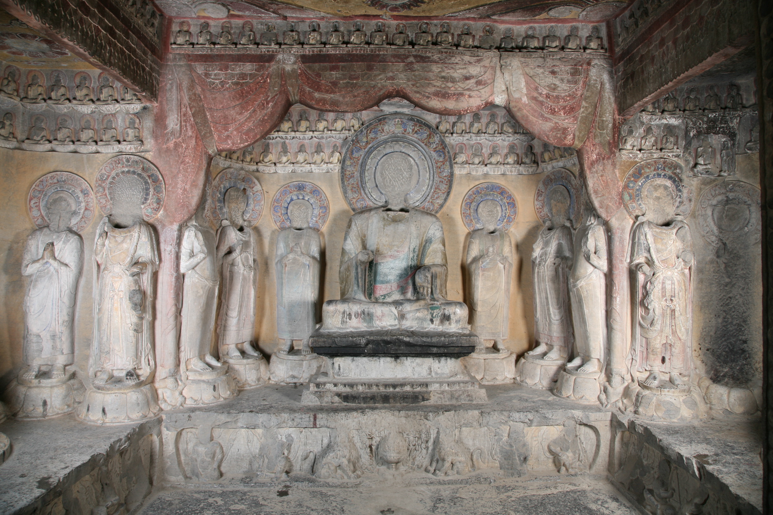 Xiangtangshan South Cave interior east wall